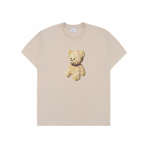 BLOCK BEAR SHORT SLEEVE T-SHIRT BEIGE