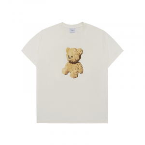 BLOCK BEAR SHORT SLEEVE T-SHIRT CREAM