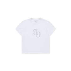 SYMBOL HOTFIX CROP SHORT SLEEVE WHITE (WOMEN)