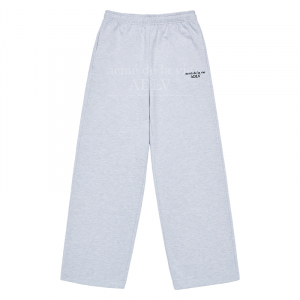 BASIC LOGO NEEDLEWORK SWEAT PANTS MELANGE