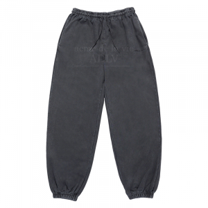 BASIC LOGO PIGMENT WASHING PANTS CHARCOAL