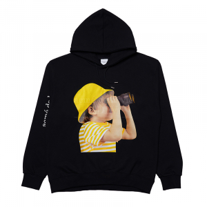 ADLV BABY FACE HOODIE BLACK YELLOW BUCKET