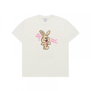 MY NAME IS FUZZY RABBIT SHORT SLEEVE T-SHIRT CREAM