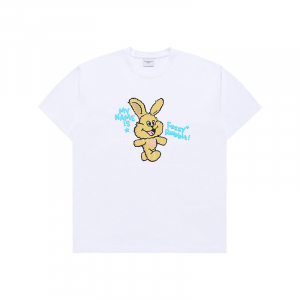 MY NAME IS FUZZY RABBIT SHORT SLEEVE T-SHIRT WHITE