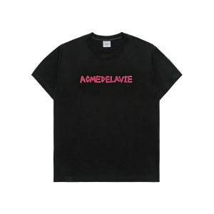 TAPE TYPOGRAPHIC SHORT SLEEVE T-SHIRT BLACK