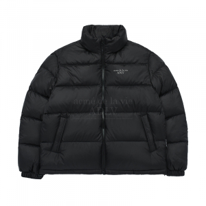 BASIC LOGO OVERSIZE DUCK DOWN JACKET BLACK