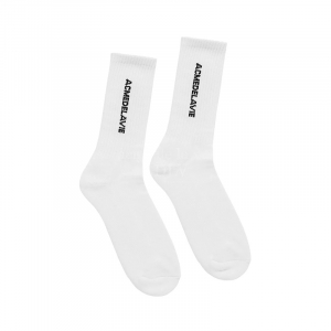 GOTHIC FONT LOGO SOCKS WHITE