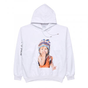 BABY FACE INDIAN BOY HOODIE WHITE