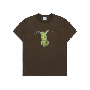 RETRO RABBIT SHORT SLEEVE T-SHIRT BROWN