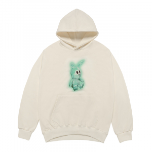 RETRO RABBIT HOODIE CREAM