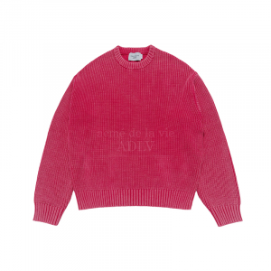 SPRAY WASHING OVERSIZE KNIT PINK