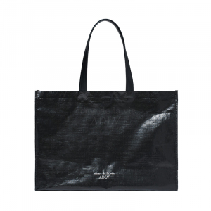 BASIC LOGO TARPAULIN SHOPPER BAG BLACK