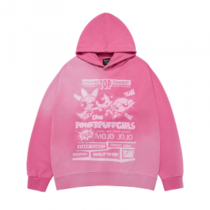 THE POWERPUFF GIRLS X acmé de la vie magazine spray washing hoodie PINK