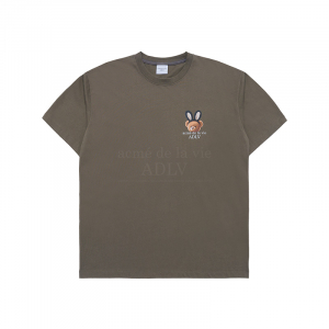 RABBIT BEAR DOLL LOGO SHORT SLEEVE T-SHIRT COCOA