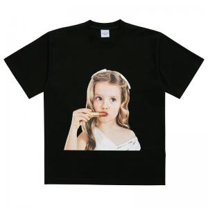 ADLV BABY FACE SHORT SLEEVE T-SHIRT BLACK LIP STICK