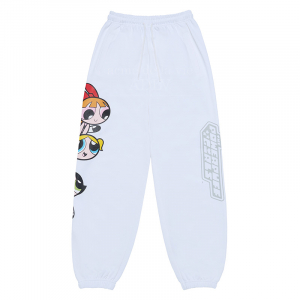 THE POWERPUFF GIRLS X acmé de la vie big printing artwork pants WHITE