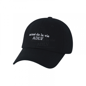 BASIC SMALL LOGO BALL CAP BLACK