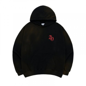 NEW SYMBOL LOGO SPRAY WASHING HOODIE BLACK