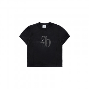 SYMBOL HOTFIX CROP SHORT SLEEVE BLACK (WOMEN)