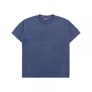 BASIC LOGO PIGMENT WASHING SHORT SLEEVE T-SHIRT NAVY