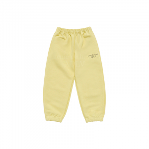 KIDS BASIC LOGO PANTS LIGHT YELLOW